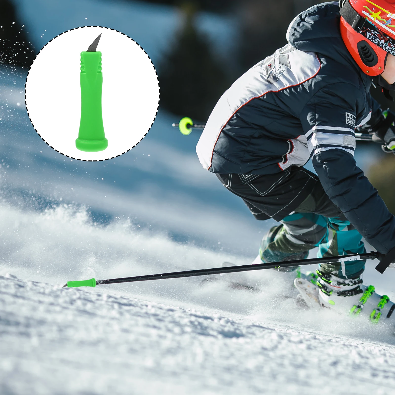 

Trekking Pole Tips Rubber Feet for Hiking Poles Walking Stick Tip Protector Anti-Slip Crutch Tip Cover