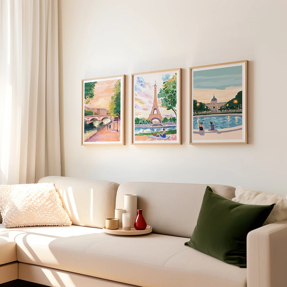 مدينة يطبع مجموعة من 3 مدينة نيويورك لندن برج ايفل اليابان جدار ديكور معالم المدينة السفر يطبع الملصقات الحديقة المركزية الفن هدية الملصقات