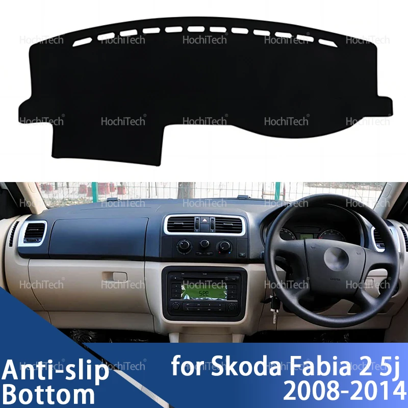 Dashboard Cover for Skoda Fabia 2 5j 2008 2009 2010 2011 2012 2013 2014 Dash Board Mat Carpet Pad Sunshade Cape Cushion
