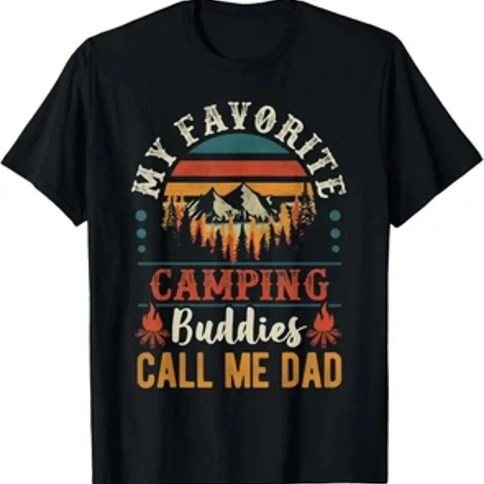 My Favorite Camping Buddies Call Me Dad Funny Father Sayings T Shirt vintage Washed Versatile designer clothes Stylish