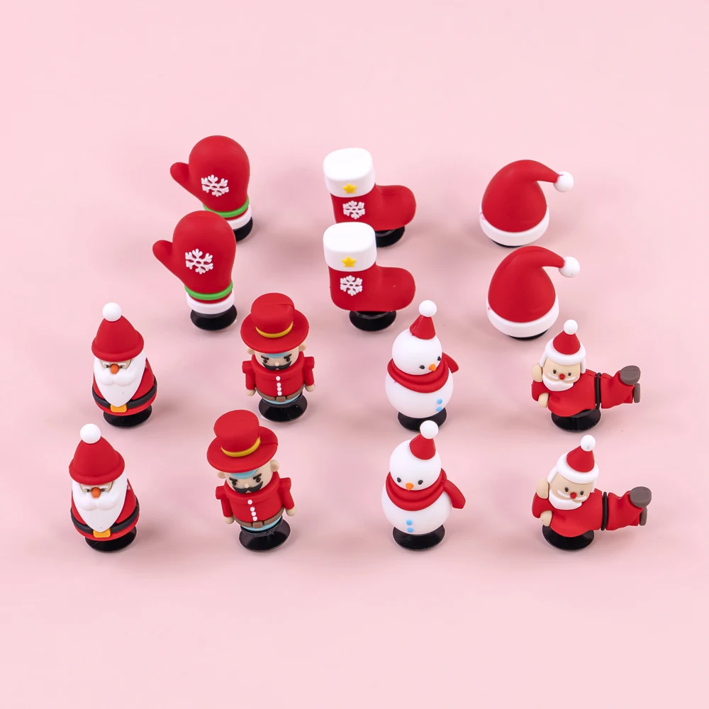 1/9/18 قطعة عيد الميلاد ثلاثية الأبعاد إكسسوارات الأحذية السحر شجرة عيد الميلاد ثلج الأحذية الديكور للنساء الاطفال هدية يناسب جميع قباقيب دبوس الجينز #5