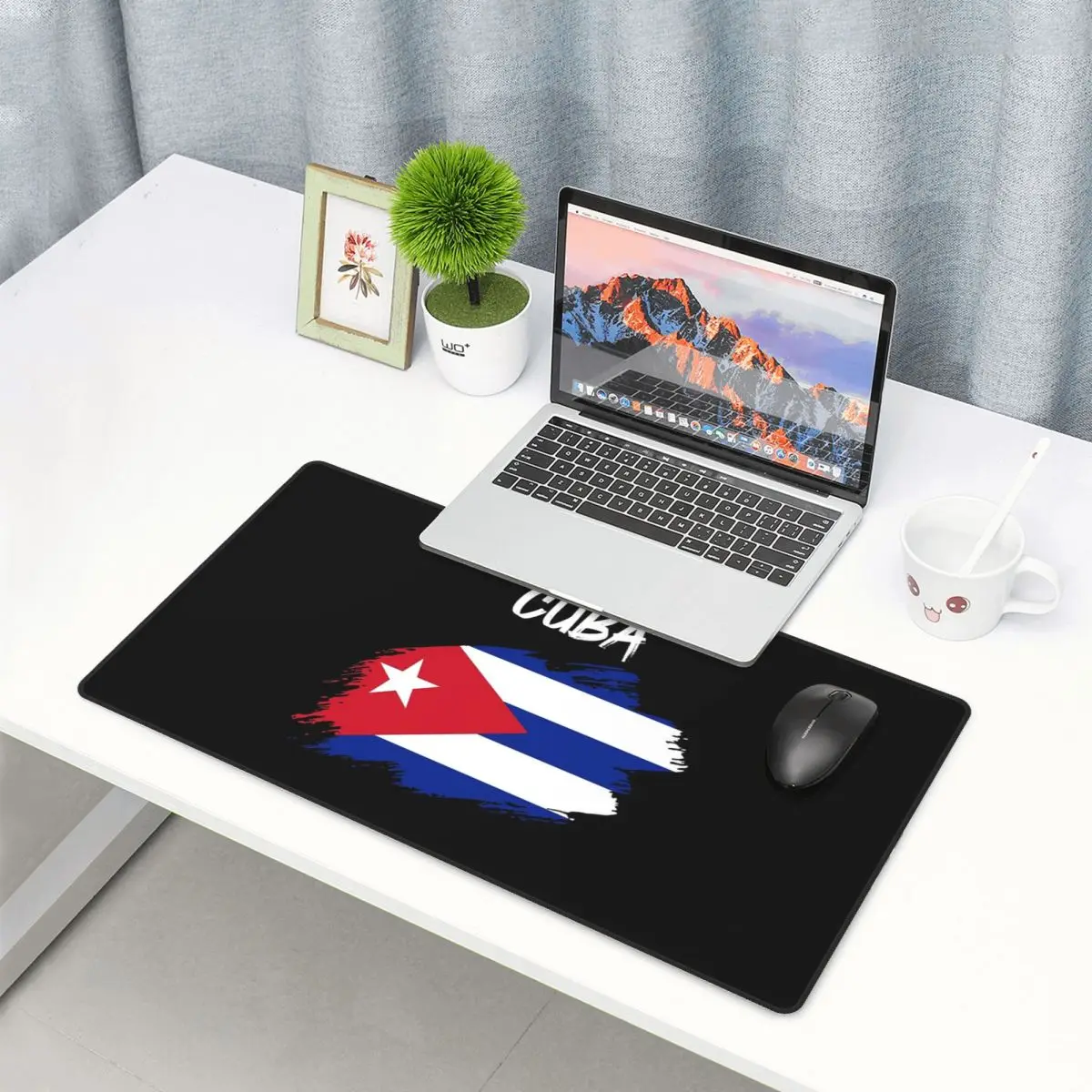 

Large Mouse Pad Flag Of Cuba Cuban Patriotic Gamer PC Laptop Mats Keyboard Carpet Computer Gaming Office Accessories Desk Mat