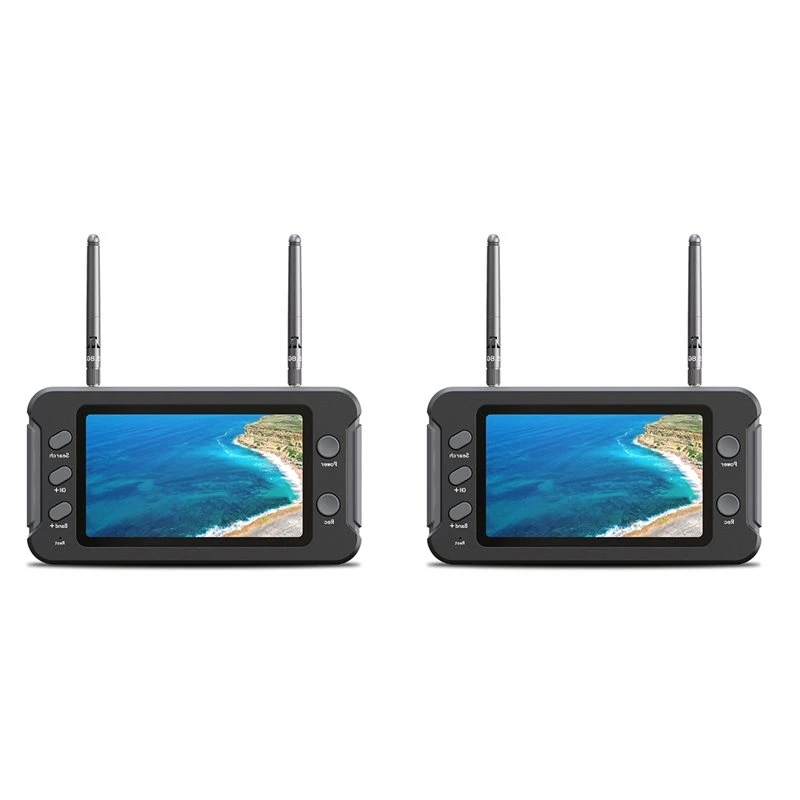 T23C 2X 5.8G FPV Monitor With DVR 40CH 4.3 Inch LCD Display 16:9 NTSC/PAL Auto Search Video Recording RC FPV Multicopter