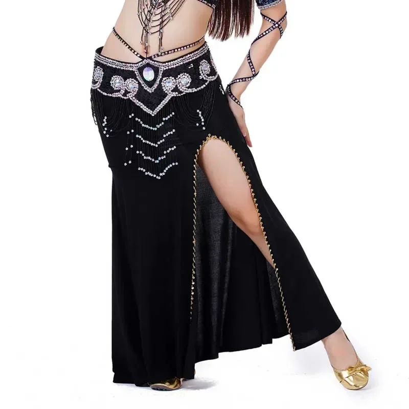 กระโปรงเต้นระบำหน้าท้องแบบแยกชิ้นเดี่ยว คุณภาพสูง กระโปรงเต้นระบำหน้าท้องแบบสวิง