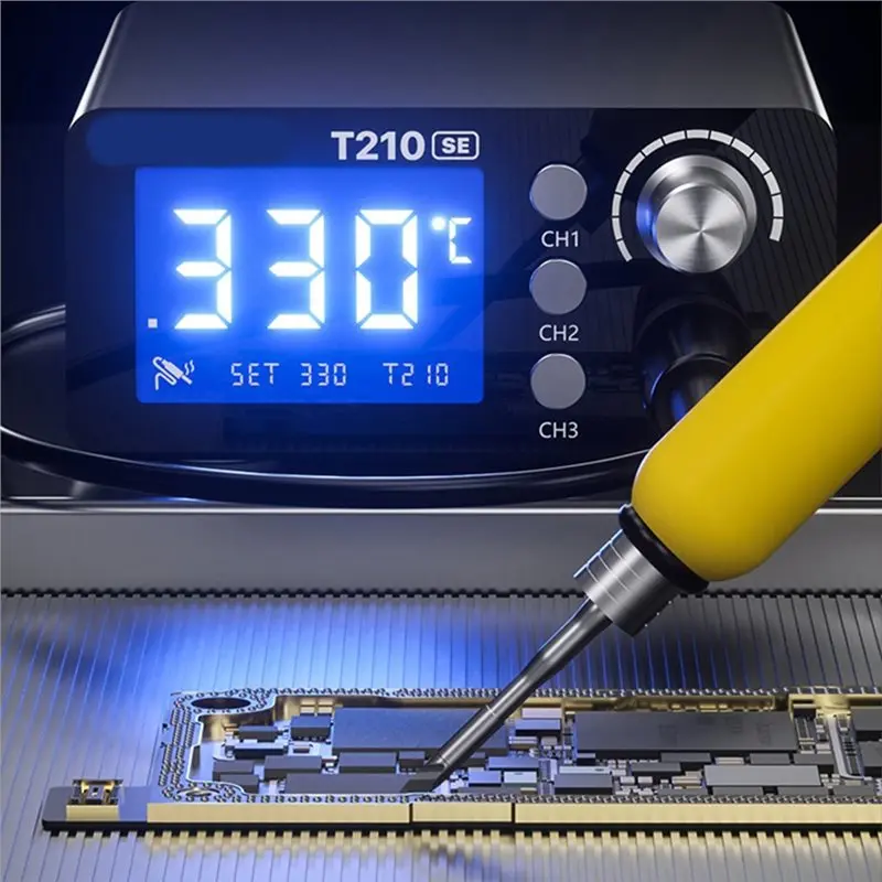 HOT T210 Welding Station Soldering Station LED Digital Display Fast Heating In 5 Seconds 3 Memory Temperatures Auto Sleep EU