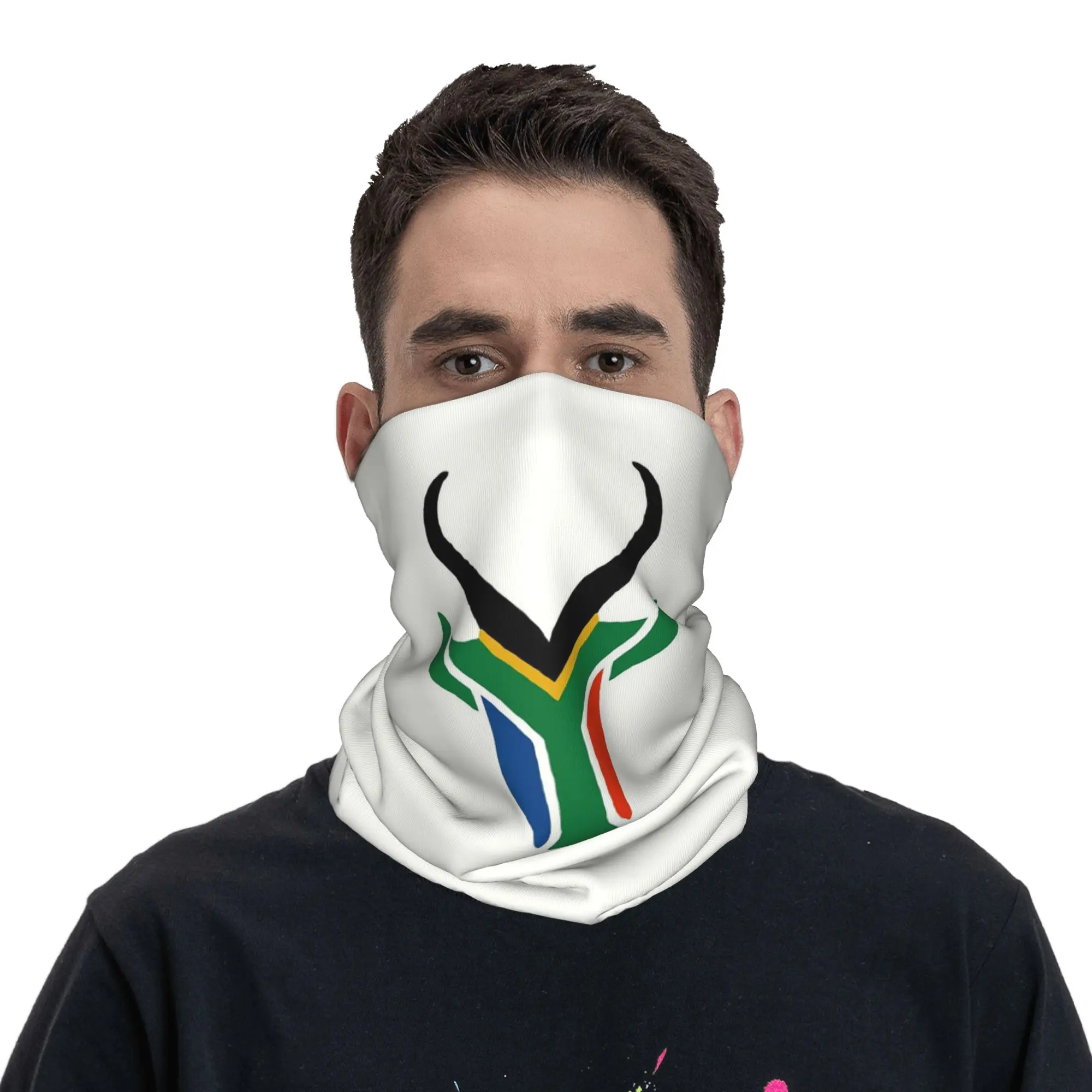 

Многофункциональная дышащая маска-бандана с принтом флага ЮАР для взрослых унисекс, для езды на велосипеде