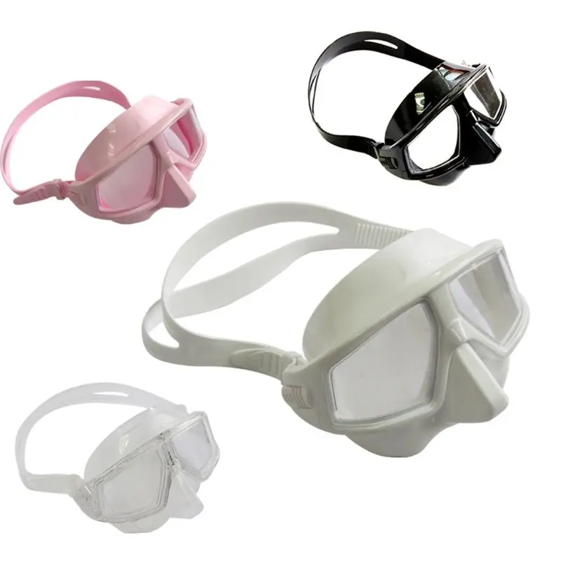 Free Diving Anti-Fog Dive Mask Anti-Leak Resin Glass Goggles Professional Snorkeling Gear for Snorkeling Freediving Swim