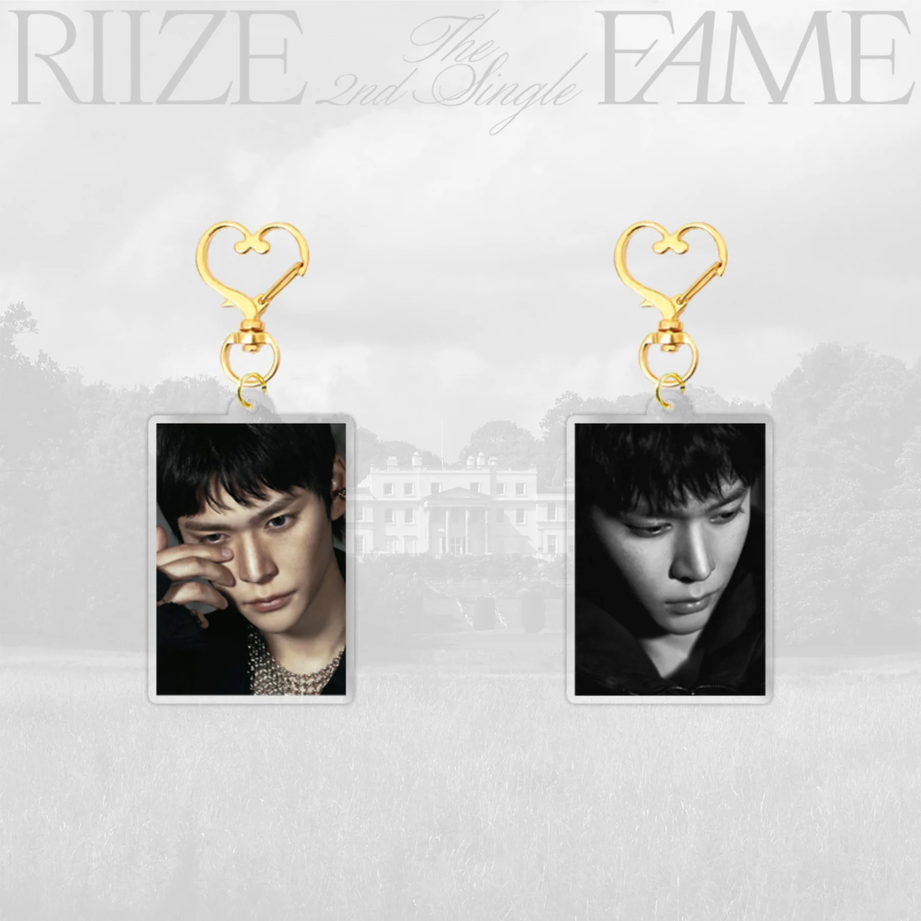 New Fashion RIIZE FAME Album Two Sides Photo Print Acrylic Keychains Shotaro Wonbin Anton Charm Figure Keyring Bag Key Pendant