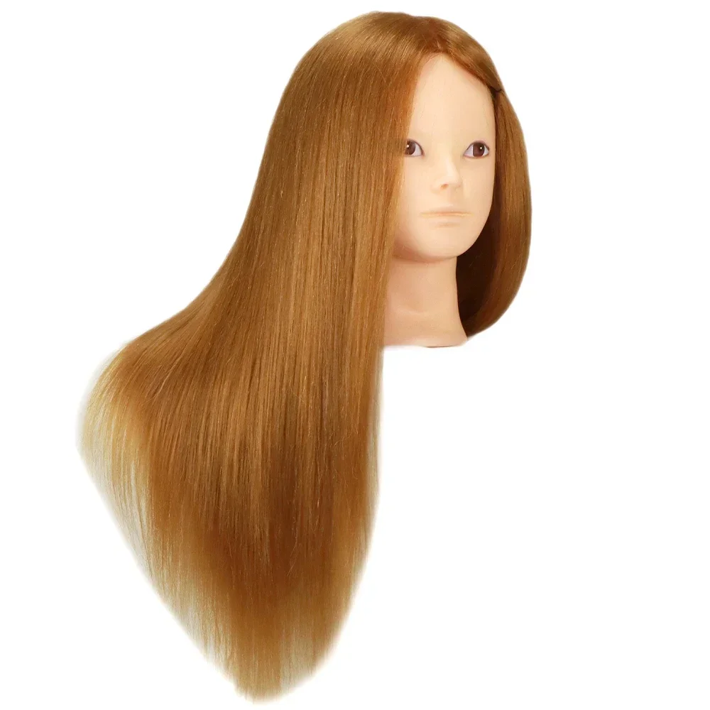 رأس عارضة أزياء مع شعر حقيقي 100% لتسريحات الشعر والمكياج وتصفيف الشعر والتدريب على التجميل ورؤوس الدمى الممارسة الاحترافية