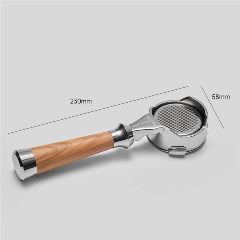 Porte-filtre sans fond en acier inoxydable Stable-58MM, pour E61, ECM, fusée, Sanremo, accessoire de café expresso Faema avec 2 oreilles