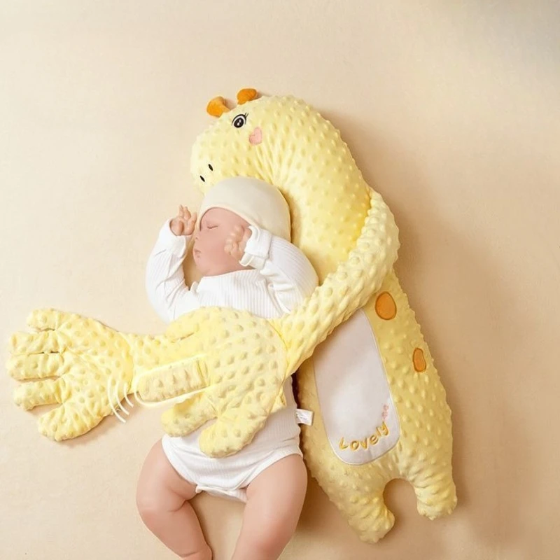 ベビー用スリーピングパッド、拍子返り防止サポートと温湿布機能付きの幼児用快適枕