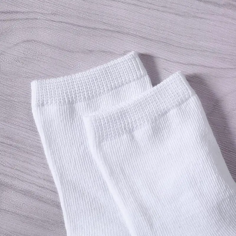 

Хлопковые форменные носки с поворотными манжетами Essentials для девочек и малышей, набор из 5 пар белых спортивных спортивных