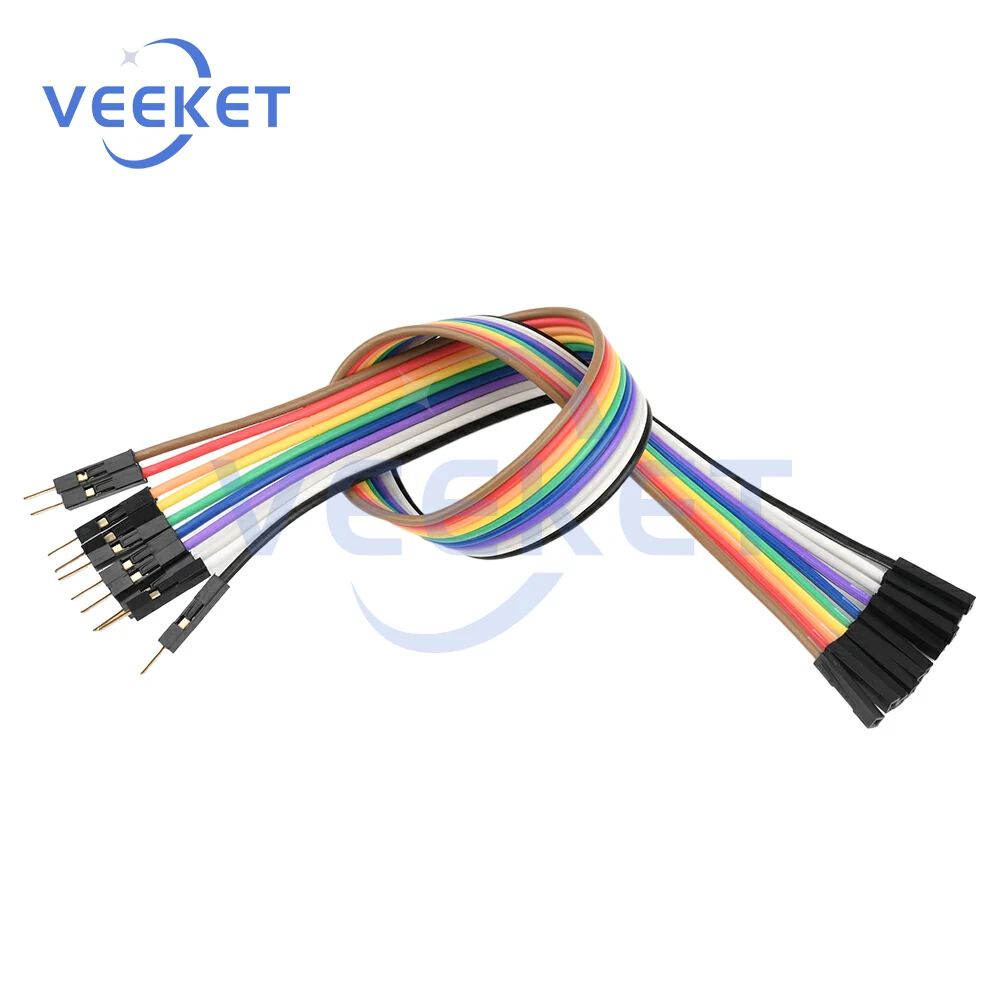 10PIN النحاس النقي دوبونت خط موصل 20 سنتيمتر 30 سنتيمتر أنثى إلى أنثى ذكر إلى ذكر ذكر اللون كابل 2.54 محطة #6