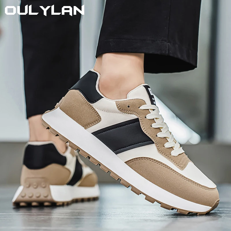 

Retro Versatile Sneaker Men Comfortable Breathable Anti Slip Abrasion Resistant Soft Thick Sole Lightweight Outdoor Sport Shoes