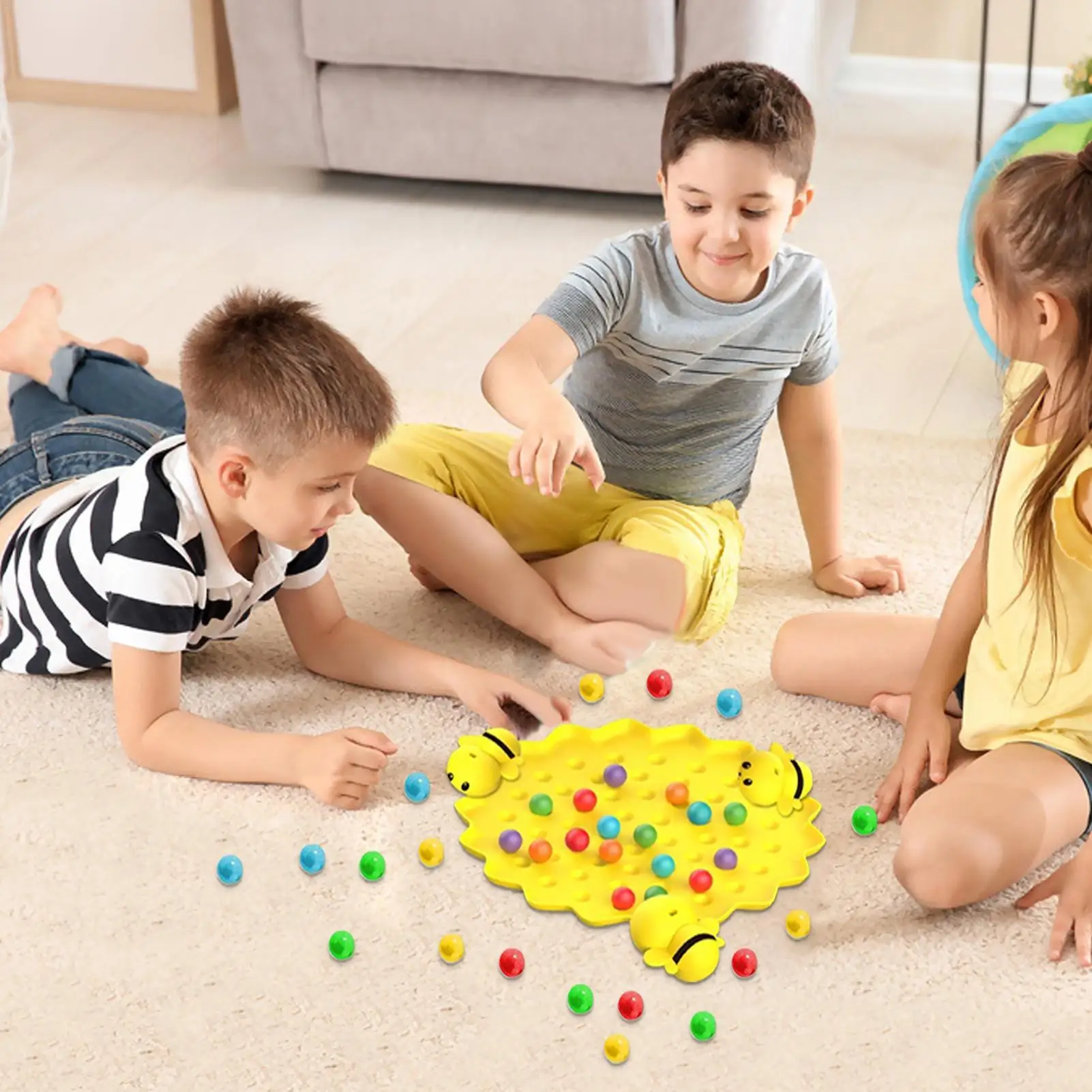 Busy Bee Board Game Educational Magnetic Funny Portable Busy Bees Family Party Game For Travel Outdoor Indoor Party Gatherings