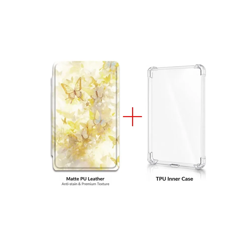 PU Leather Surface Protective Cover Detachable Magnetic Split Scratch Resistant & Waterproof EBook Reader Case for XTEINK X4 X3