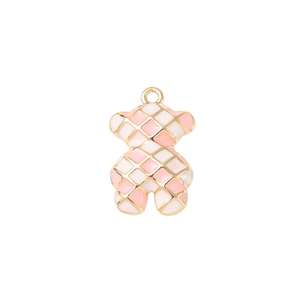 

Factory Wholesale Gold Color Brass And Zircon Bear Charms Pendants Necklace And Bracelet Earring Diy Jewelry Accessories Parts