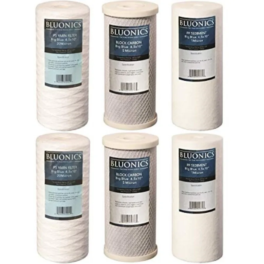 

String-wound Sediment CTO Carbon Sediment 2 of each Filter Set for Well Water System with High Efficiency Filtration Designed f