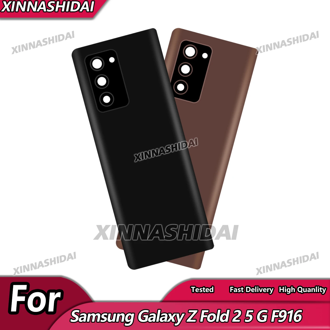 Battery Back Cover For Samsung Galaxy Z Fold 2 5G F916 Battery Back Cover Glass Back With Camera Replacement