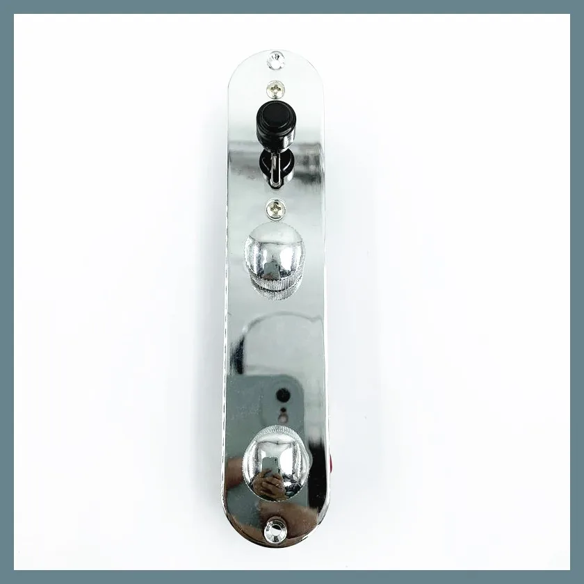 1 Set Tele Guitar Control Plate with Volume and Tone &3 Way Swift Chrom Metal with Wire &Knobs