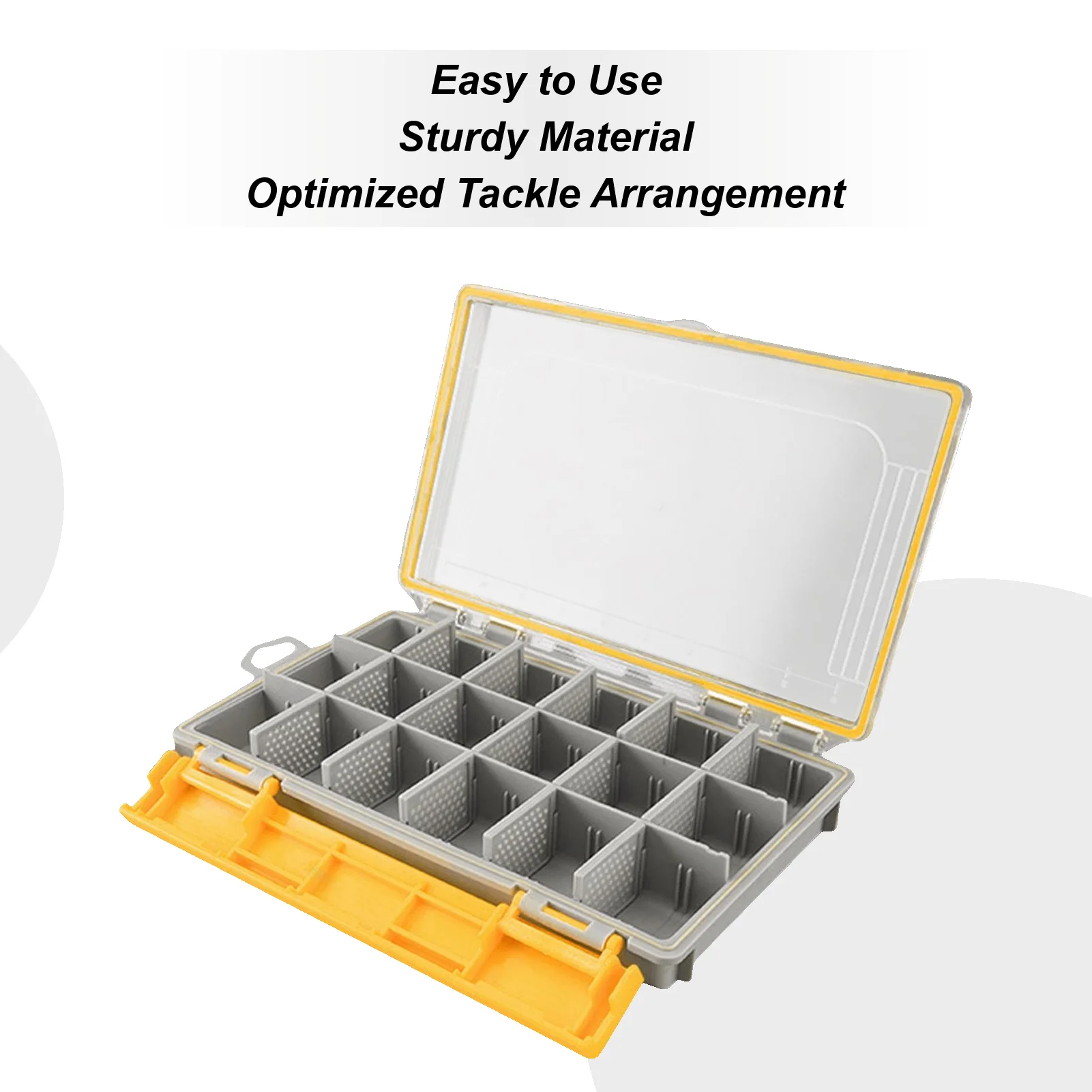 

Fishing Tackle Box Leakproof Angling Lures Storage Sealing Waterproof Divided Compartments Fishing Tackle Box For Boat Shore