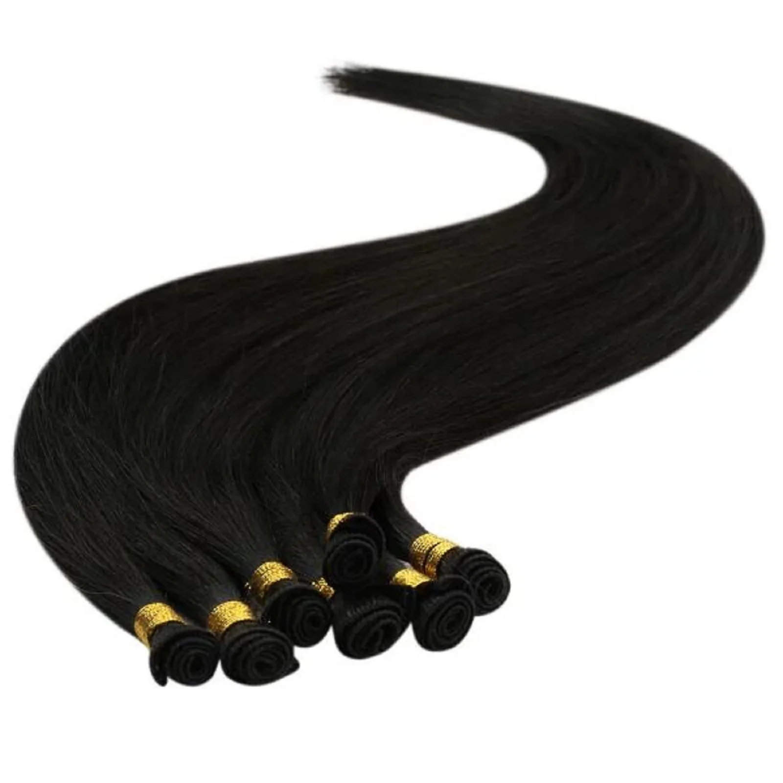 YoungSee Virgin Hand Tied Weft Salon Supply Sew In Hand Tied Human Hair Bundles Virgin 100% Straight Human Hair 10-30G