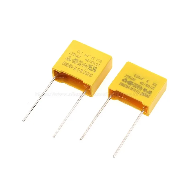 10PCS X2 MKP 275VAC Metalized Polypropylene Film Capacitor 10/15/22.5/27.5MM 0.01UF 0.1UF 0.22UF 0.33UF 0.47UF 0.68UF 1UF 2.2UF