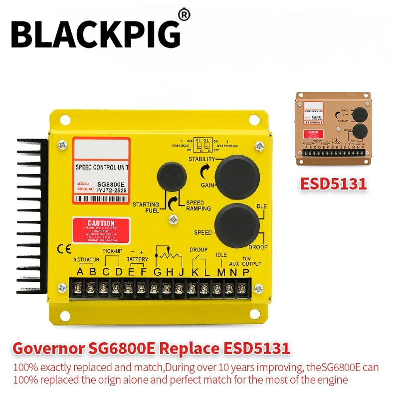 ESD5500E ESD5131 Engine Speed Controller SG6800E With Chip Governor Control Board DC Motor Control Module Diesel Generator Parts