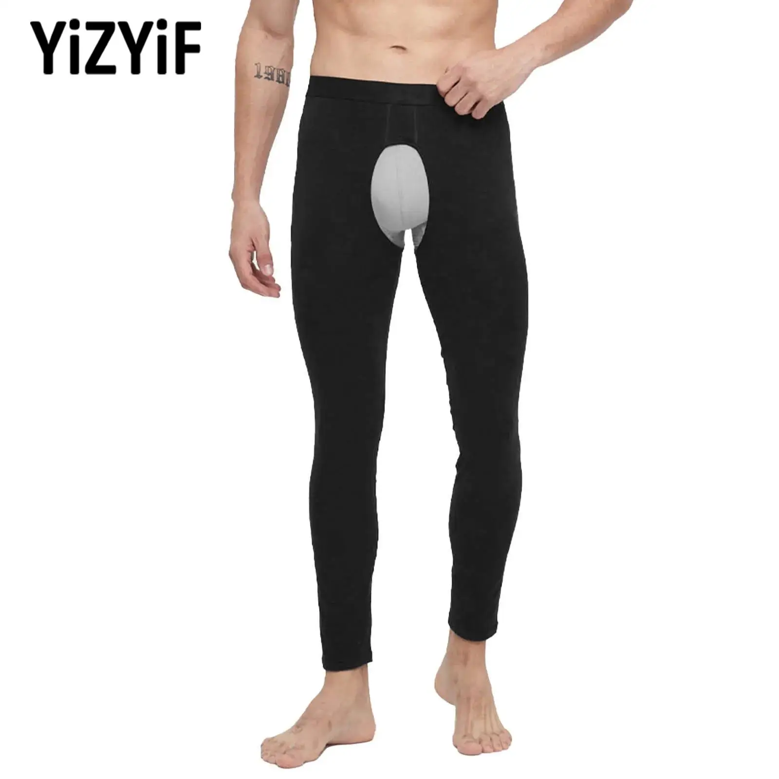 

Quick-drying Cutout Crotch Fitness Pants for Adult Women Thermal Underwear Bottoms Stretchy Leggings Workouts Clothes Sportswear