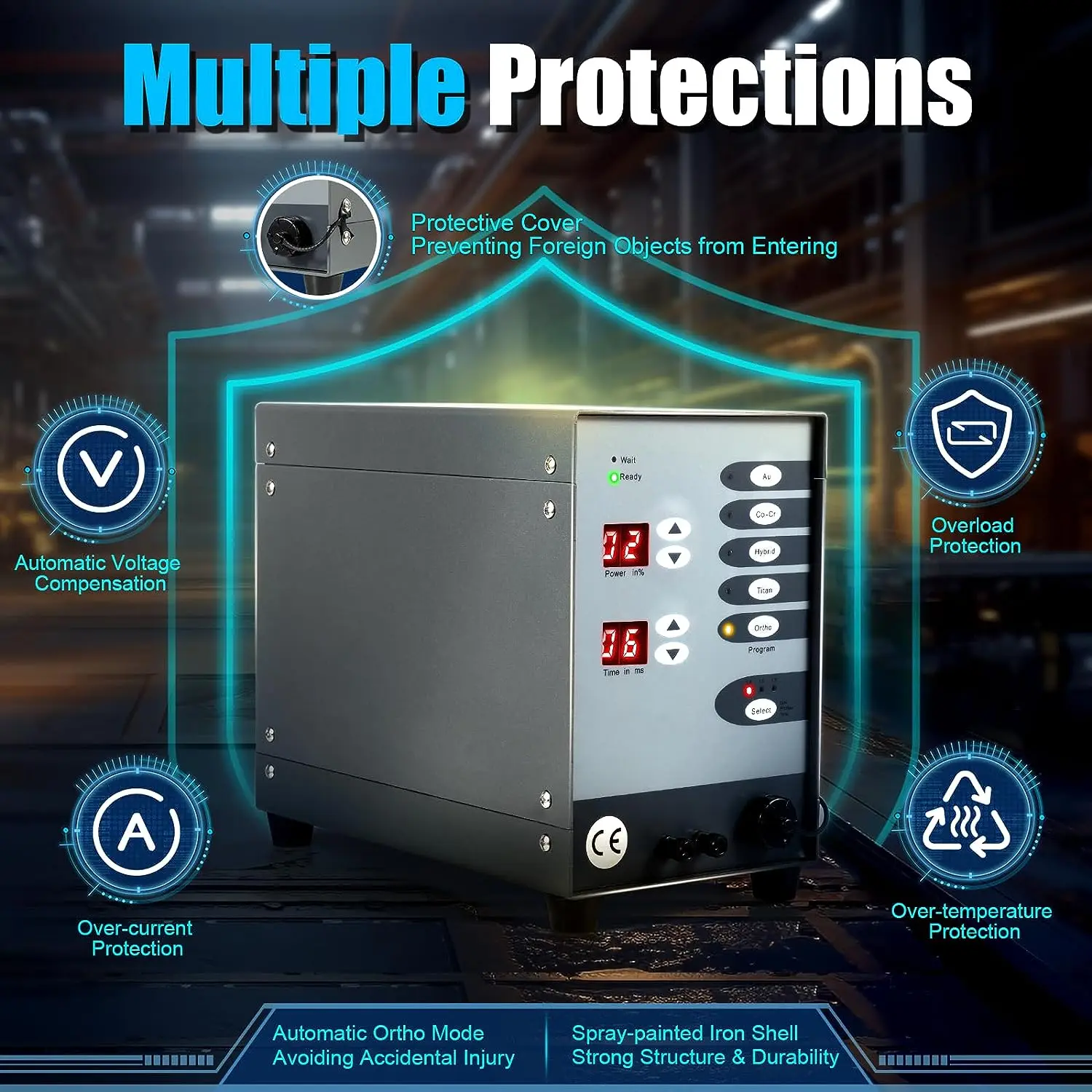 Automatic Numerical Control Spot Laser Welder Touch Pulse Argon Dental Jewelry Welding Machine Precision Spot Welding Equipment