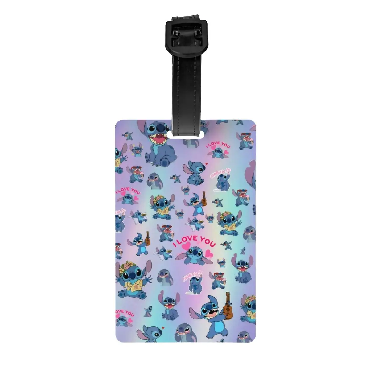 

Lilo And Stitch Luggage Tag With Name Card Cartoon Privacy Cover ID Label for Travel Bag Suitcase