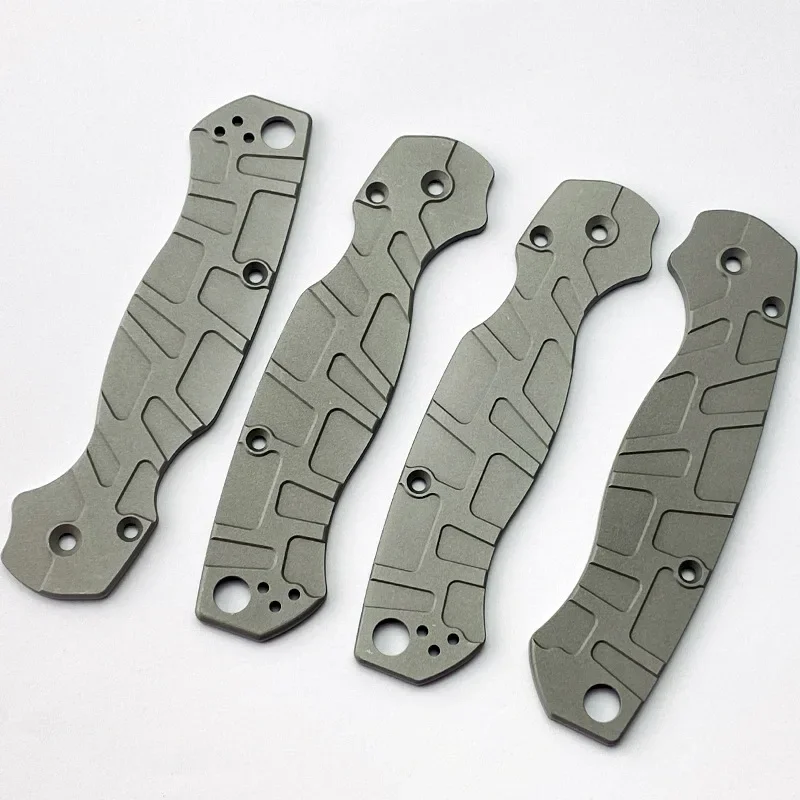 A Pair Spyderco Paramilitary 2 (C81) Aluminum Alloy Knife Handle Scales: Replacement Accessory for C81