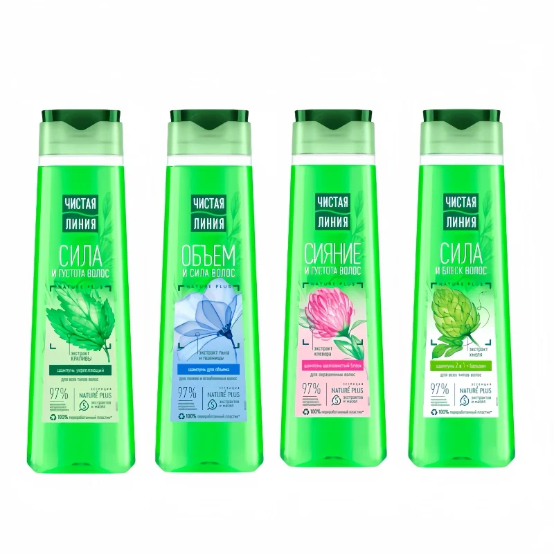 شامبو روسي كلين لاين الأرقطيون - حماية تساقط الشعر وإصلاح الضرر، نباتات خالية من السيليكون 400 مل #5