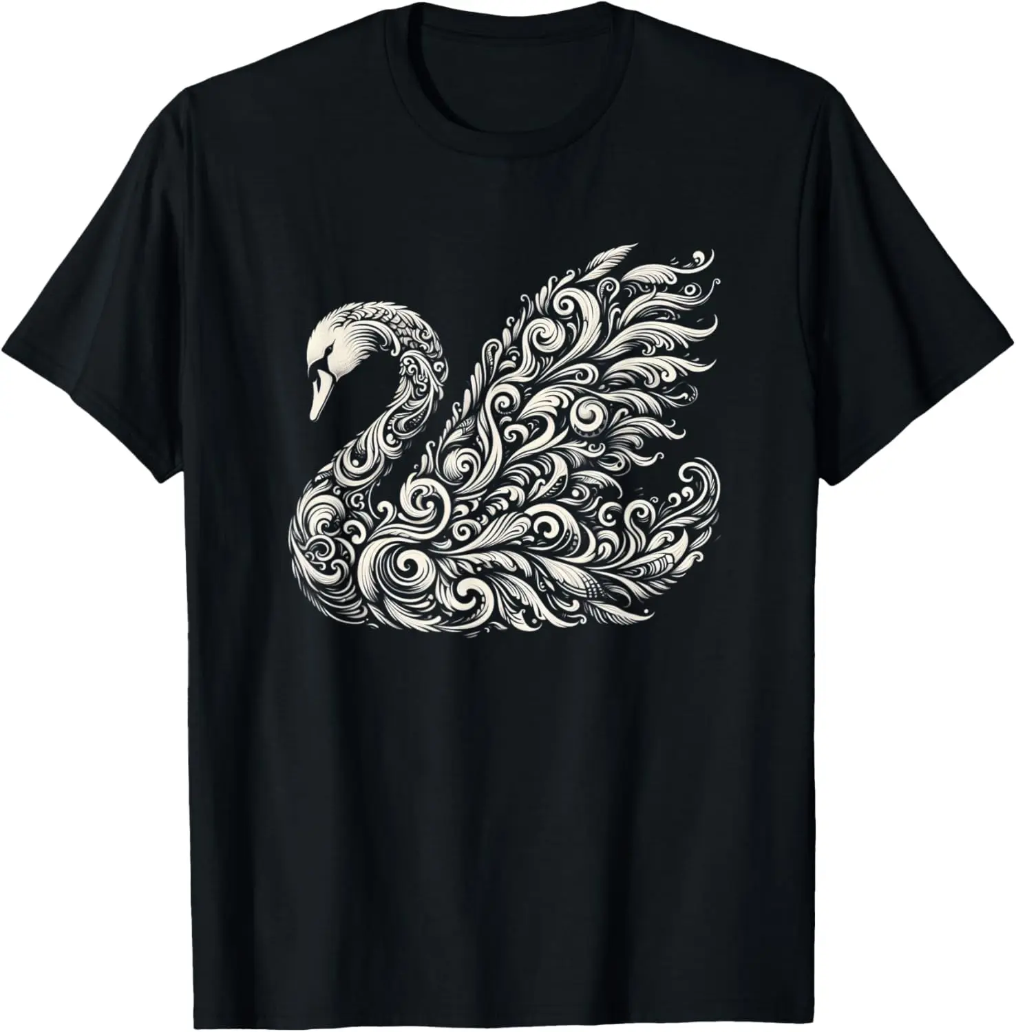 A Swan With Swirling Patterns T-Shirt