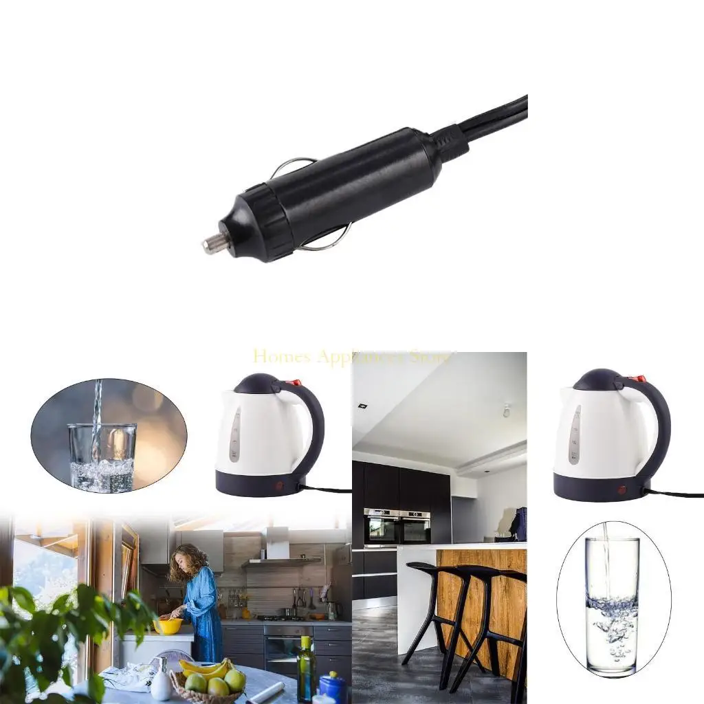 D0AB 12V高速沸騰温水ケトル1000ml電気自動車給湯器ケトルポータブルヒーターカップロードトリップに最適なギフト