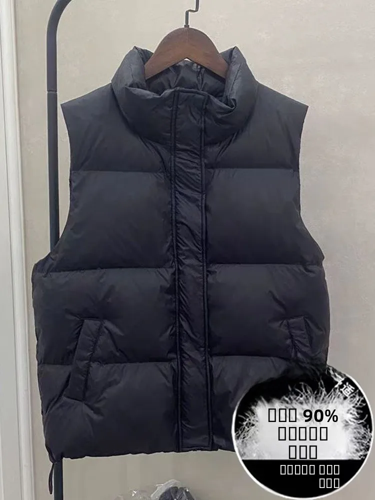 

Women's Lightweight down Vest Faionable Autumn Winter Outerwear 90% White Du down Quilted Zipper Closure Polyester Fiber