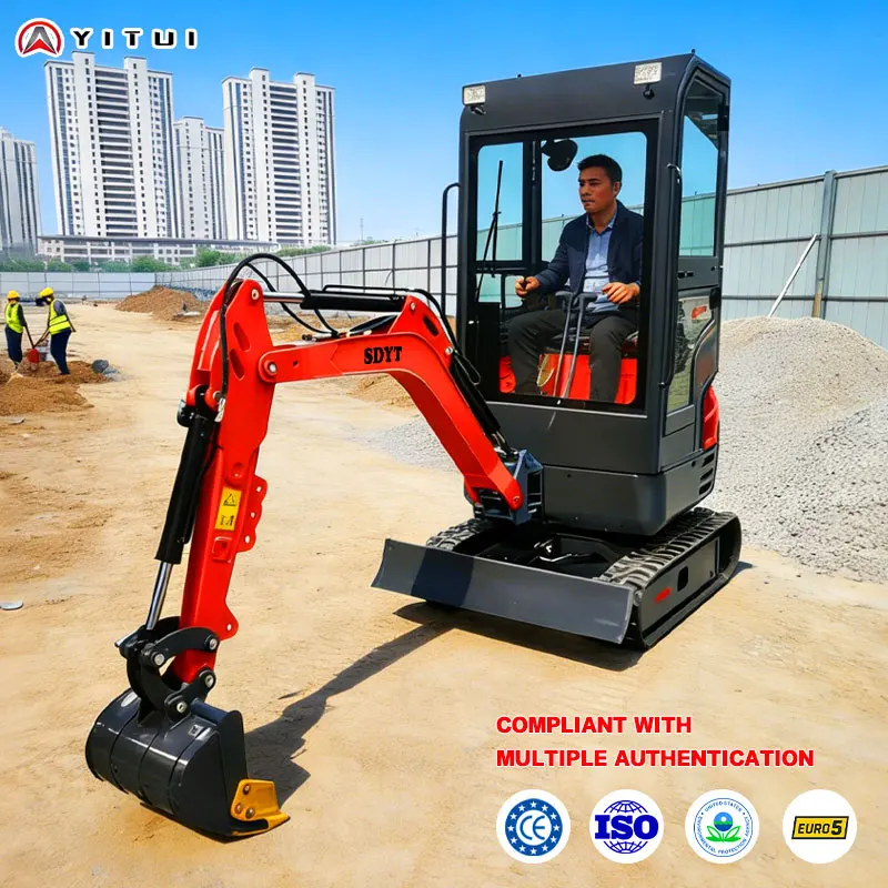 Miniexcavadora de 2,0 toneladas personalizada con excavadora de orugas eléctrica hidráulica de cabina para huerto agrícola, entrega gratuita en el hogar