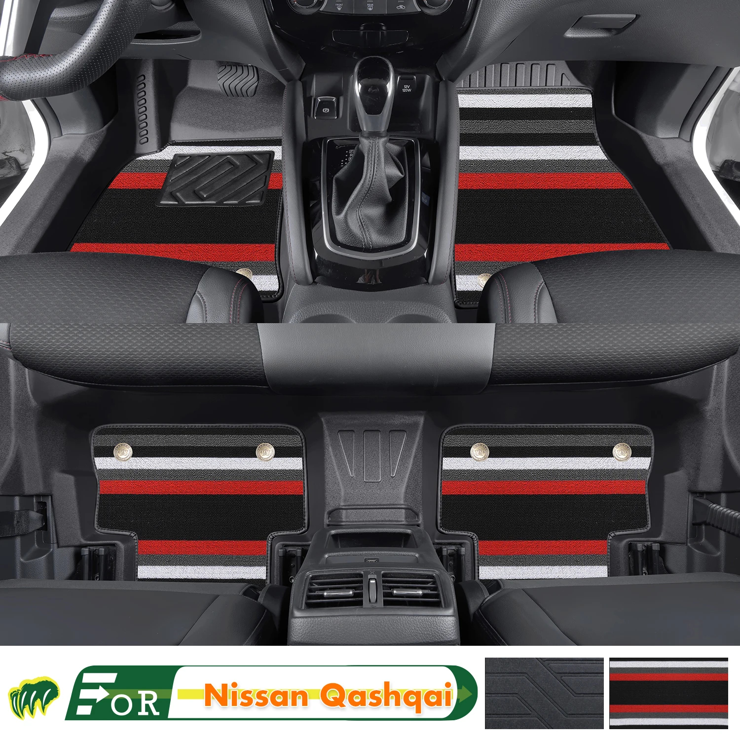 Left-hand Drive Car Floor Mat For Nissan Qashqai 2016-2024 Full Surround Foot Mat Automotive Floor Mat Interior Floor Liner