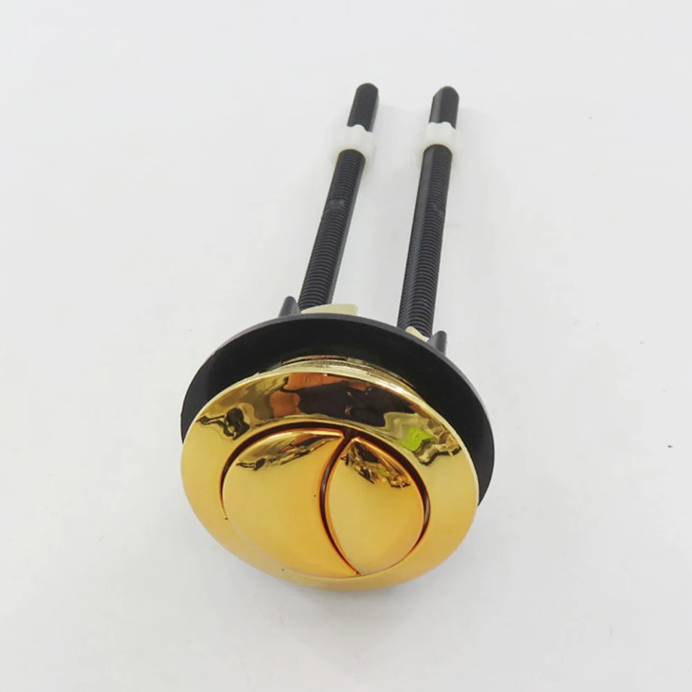 Botón pulsador de inodoro dorado de 38mm para válvula de descarga superior mecánica, doble descarga para tanques de agua, inodoros de doble baño, piezas de herramientas para el hogar