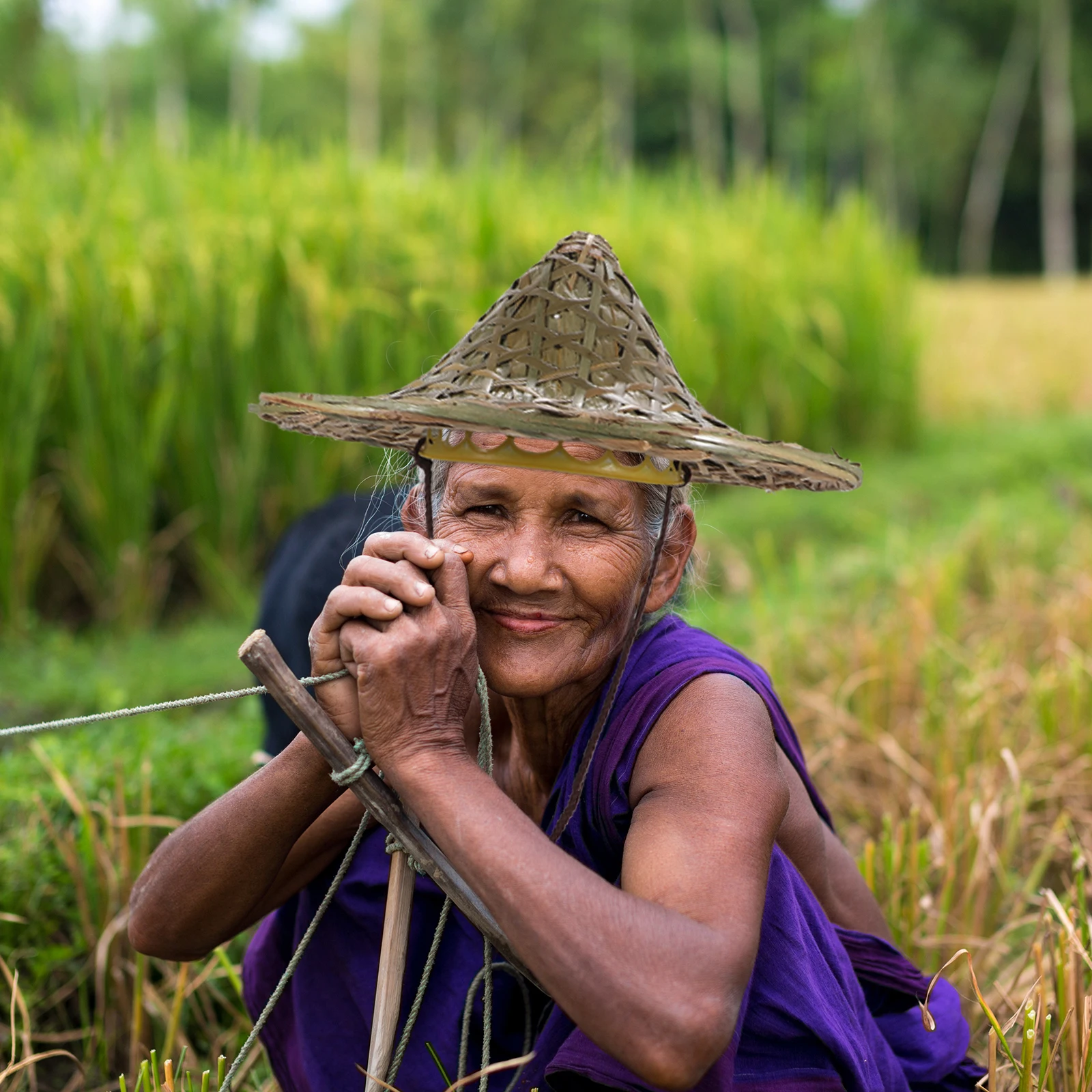 

Woven Hats Sun Blocking Rain-proof Fisherman Bamboo Weaving Hat Chin Strap Head Protection Durable Long-lasting Use Farmer Use