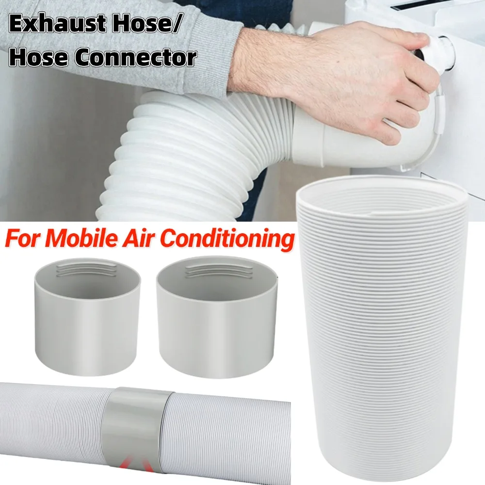 Universal Duct Extension Pipe Flexible Air Conditioner Exhaust Hose Accessories 130/150mm Pipe Connector Threaded Tube Interface