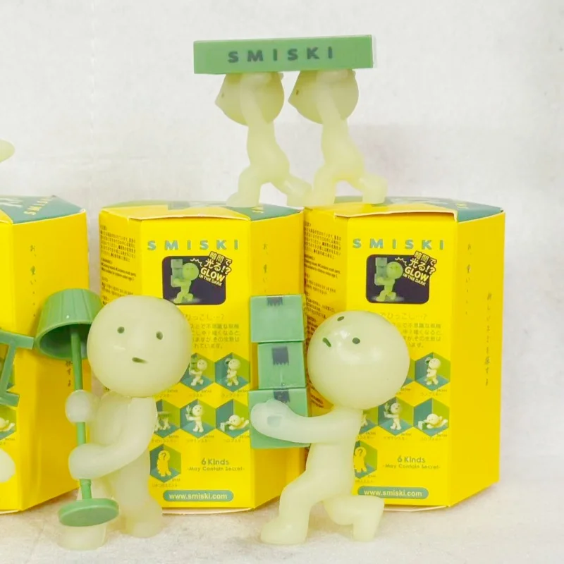 Hot Cute Luminous Brick Moving Doll Party Multiple Series Blind Box Recorative Mini Figures Doll Decoration Car and Office Gifts