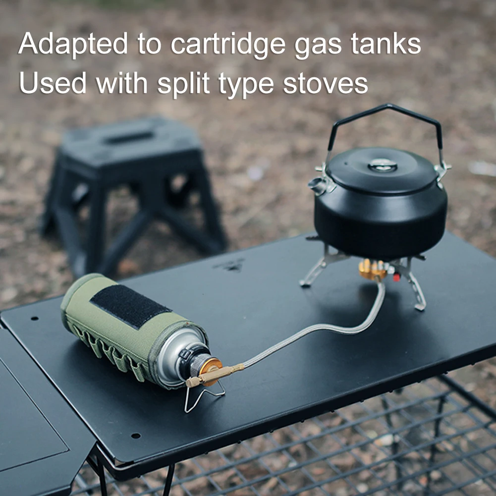 موصل طباخ غاز البيوتان، محول خزان الغاز من سبائك الألومنيوم، رأس تحويل خزان الغاز خفيف الوزن، مدمج للتخييم والنزهات #2