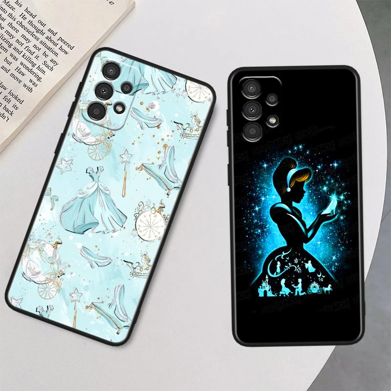 Princess Cinderella Disney For Samsung A54 A53 A52S A34 A33 A73 A72 A32 A24 A23 A22 A14 A13 A03S 5G Black Phone Case Phone Case