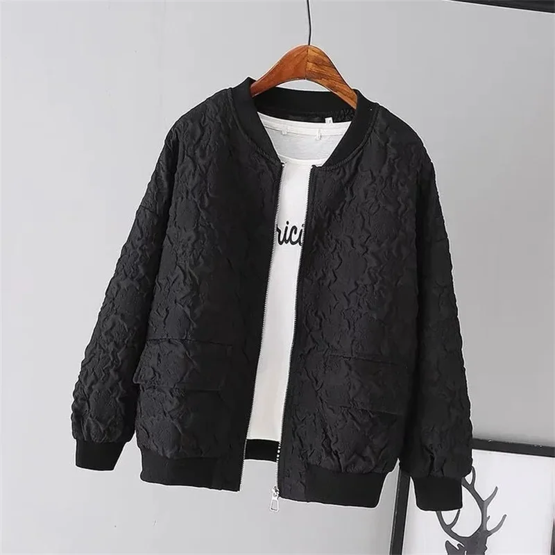 Solid Color Ladies Short Baseball Jacket 2023 New Korean Spring Casual White Jacket Top Female Cardigan Zipper Jackets Fashion