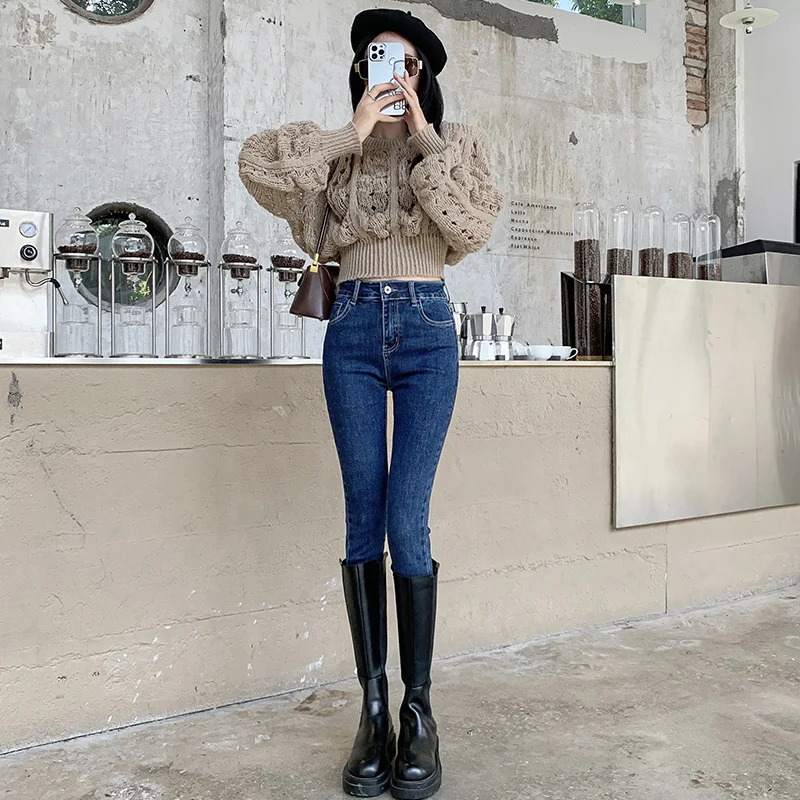 Hoge elastische taille jeans dames casual stretch skinny potloodbroek damesbroeken kleden kleding casual denim vrouwelijke leggings