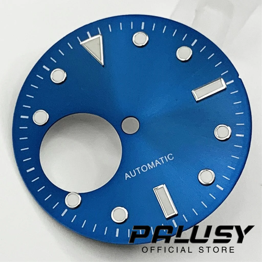 Nh38 29mm Green Grey Blue Black Watch Dial Green Luminous Watch Faces for NH38 Movement Replacement Parts