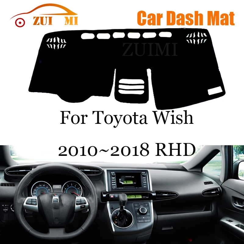 ZUIMI Dashboard Cover Dash Mat Dashmat For Toyota Wish 2010~2018 LHD RHD Dash Board Cover Pad Sun Shade