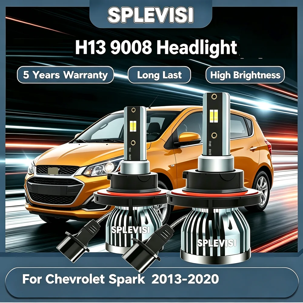 100W 10000LM LED 12v White Headlight Lamp perfect for night driving  for Chevrolet Spark 2013 2014 2015 2016 2017 2018 2019 2020