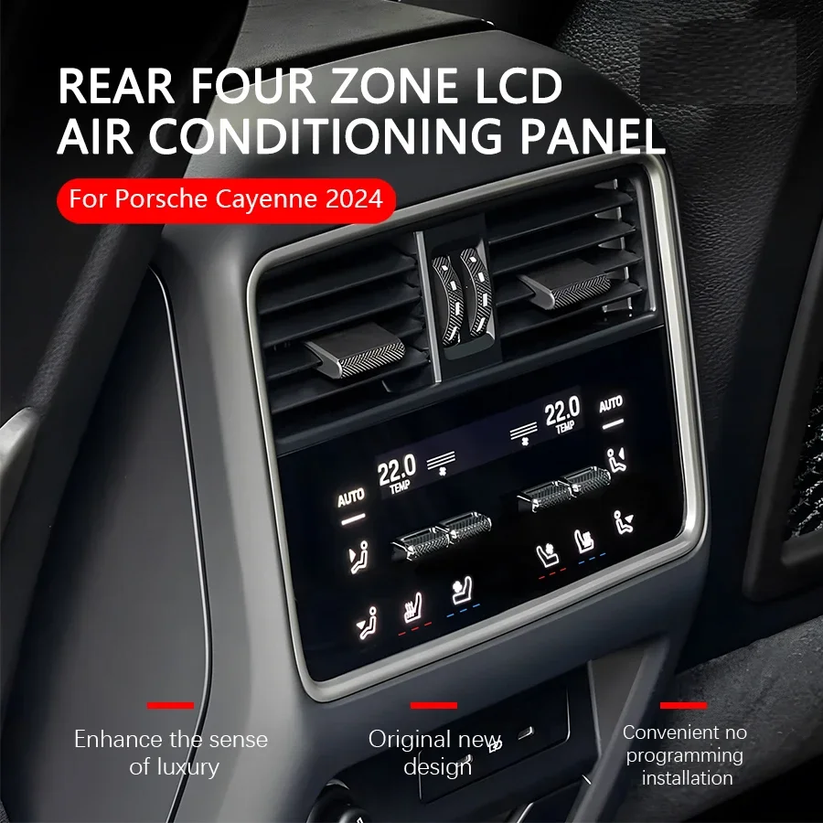 For Porsche Cayenne 2018~2025 AC Panel Air Conditioning Climate Board Voice Control LCD Touch Climate Control Screen